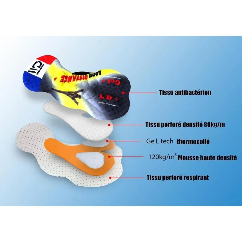 Collant Velo Homme LUXURY COLD Noir/jaune – Image 3