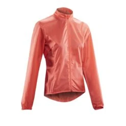 Coupe Pluie Vélo 100 Femme Corail