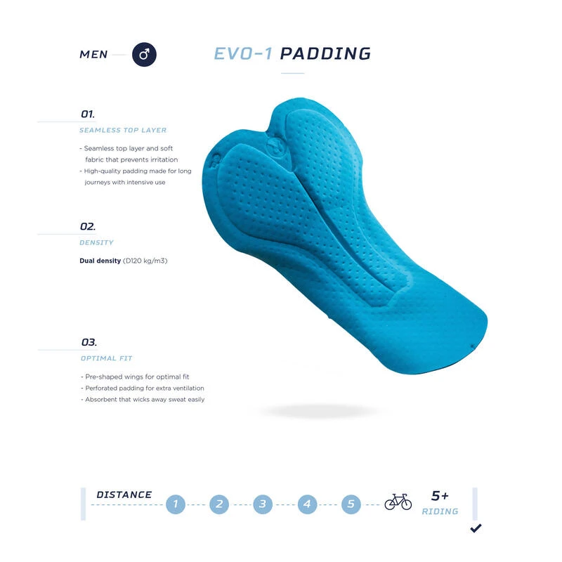 Rogelli Cuissard Long Velo Avec Bretelless Avec Peau Homme - Distance – Image 2