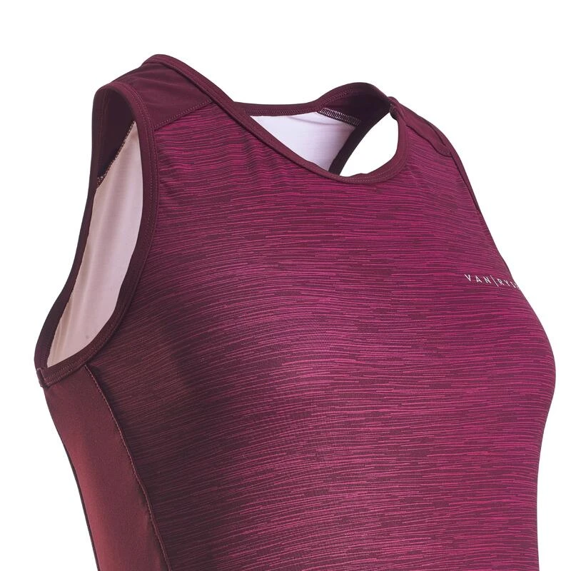 DEBARDEUR VELO 500 FEMME BORDEAUX – Image 4