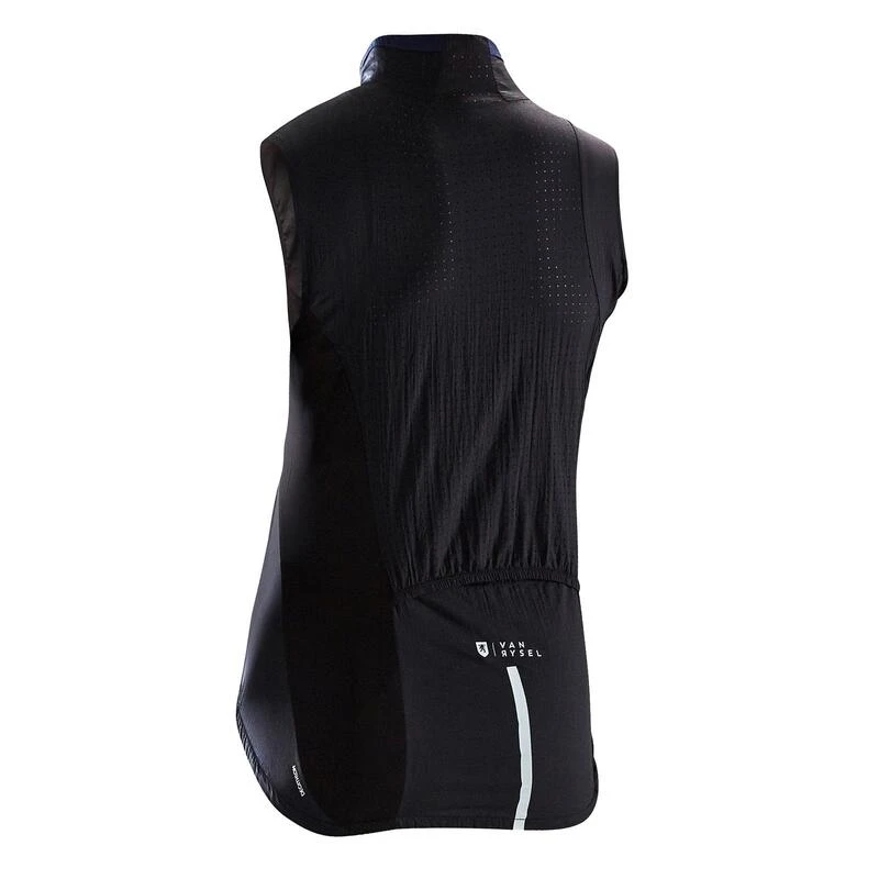 Gilet Coupe Vent Vélo Femme Sans Manches Noir – Image 2