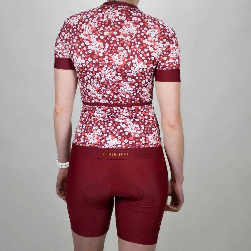 Maillot Cyclisme Femme Bordeaux Ecoresponsable – Image 2