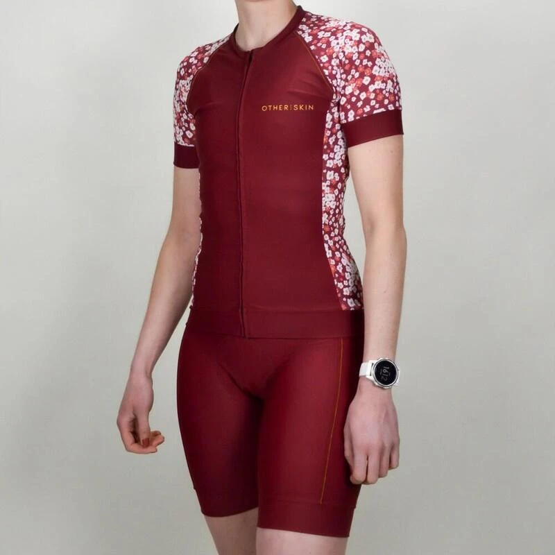 Maillot Cyclisme Femme Bordeaux Ecoresponsable – Image 3
