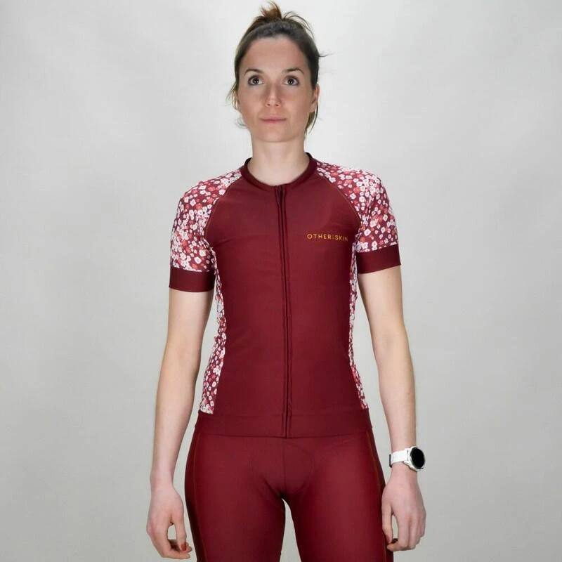Maillot Cyclisme Femme Bordeaux Ecoresponsable