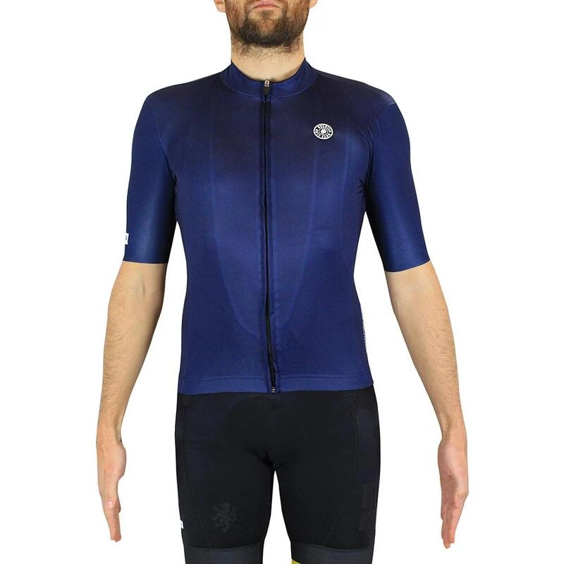 Maillot De Cyclisme Manches Courtes Bleu Marine 'Koppenberg'