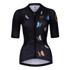 Maillot De Cyclisme, Manches Courtes Pour Femmes Noir 8andCounting