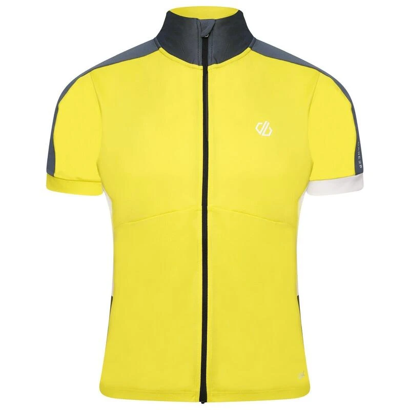 Dare 2b Maillot De Cyclisme PROTRACTION Homme (Jaune Néon / Gris Bleu)