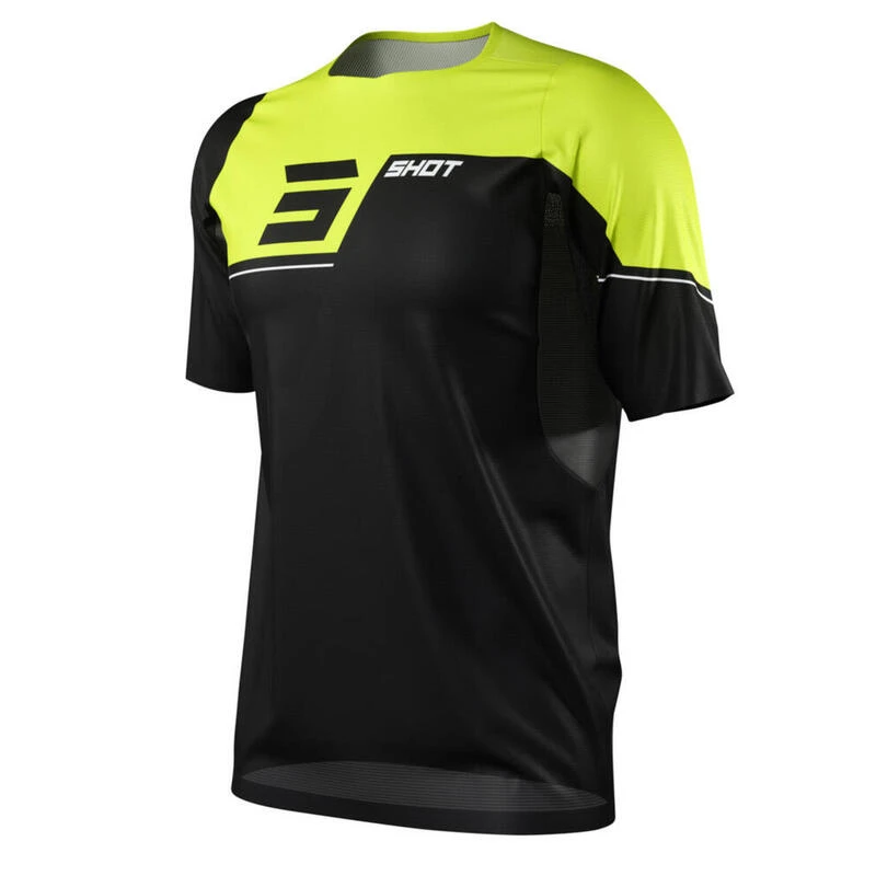 Maillot Manches Courtes Shot Revolt Noir/Jaune – Image 5