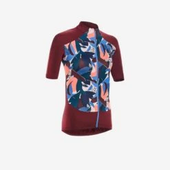 MAILLOT VELO MANCHES COURTES FEMME 500 SUNPLANT BORDEAUX