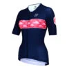 Maillot Velo, Manches Courtes Pour Femmes Blue 8andCounting