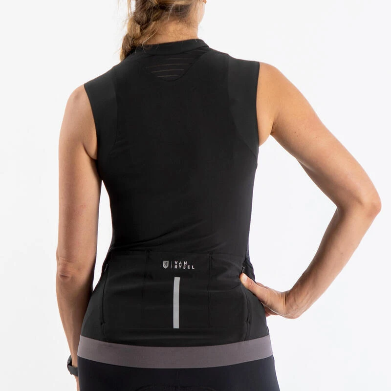 Maillot Vélo Sans Manches RCR Femme Noir – Image 5