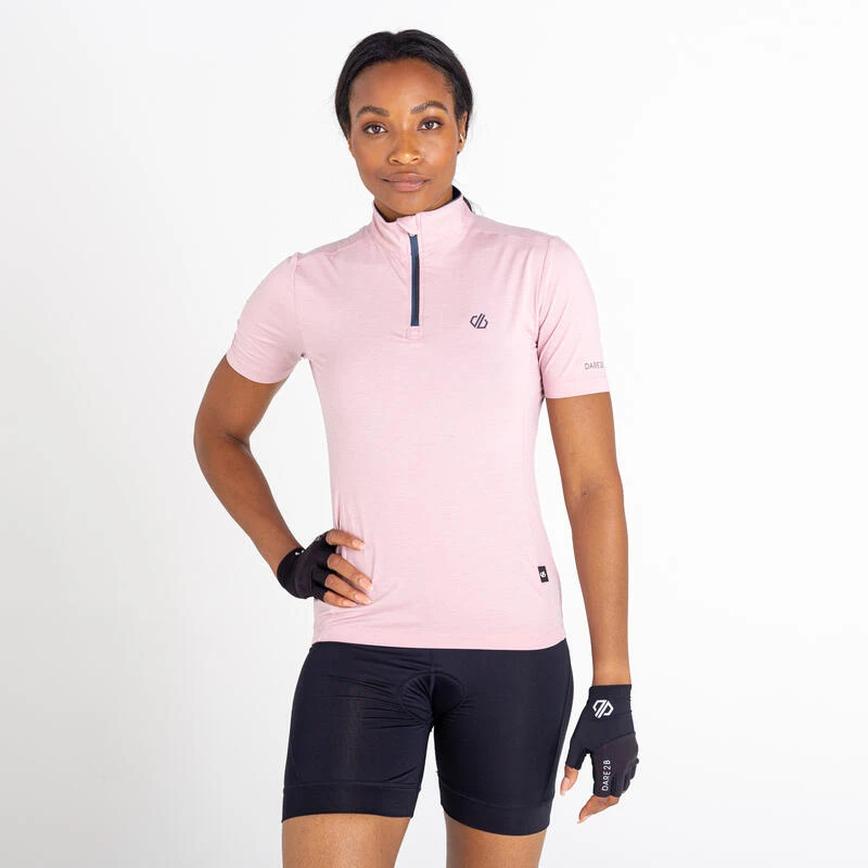 Dare 2b Pedal Through It Maillot De Fitness Zippé à Moitié Pour Femme - Rose – Image 4
