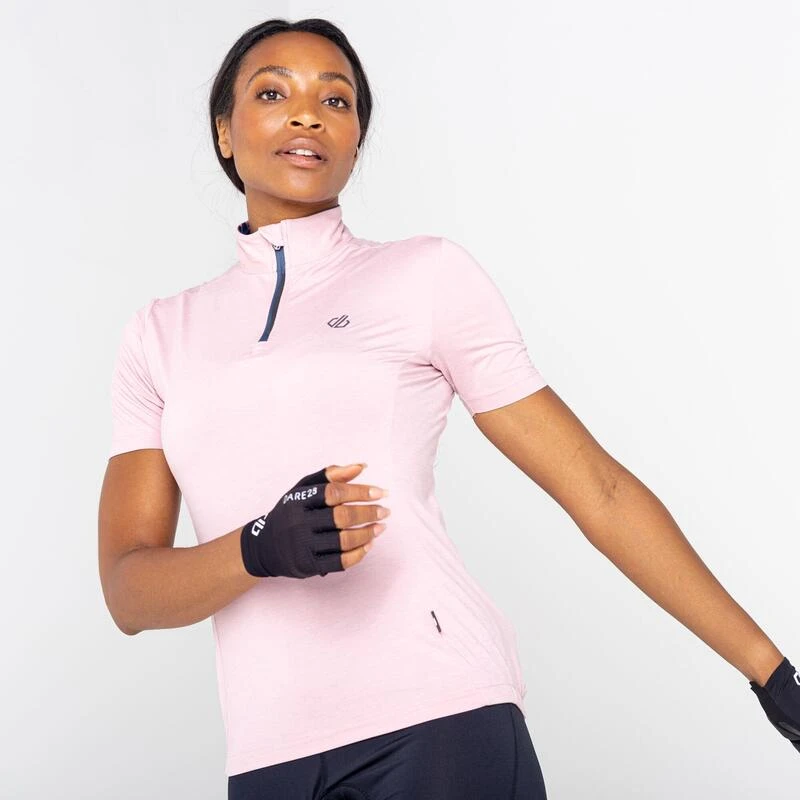 Dare 2b Pedal Through It Maillot De Fitness Zippé à Moitié Pour Femme - Rose – Image 5