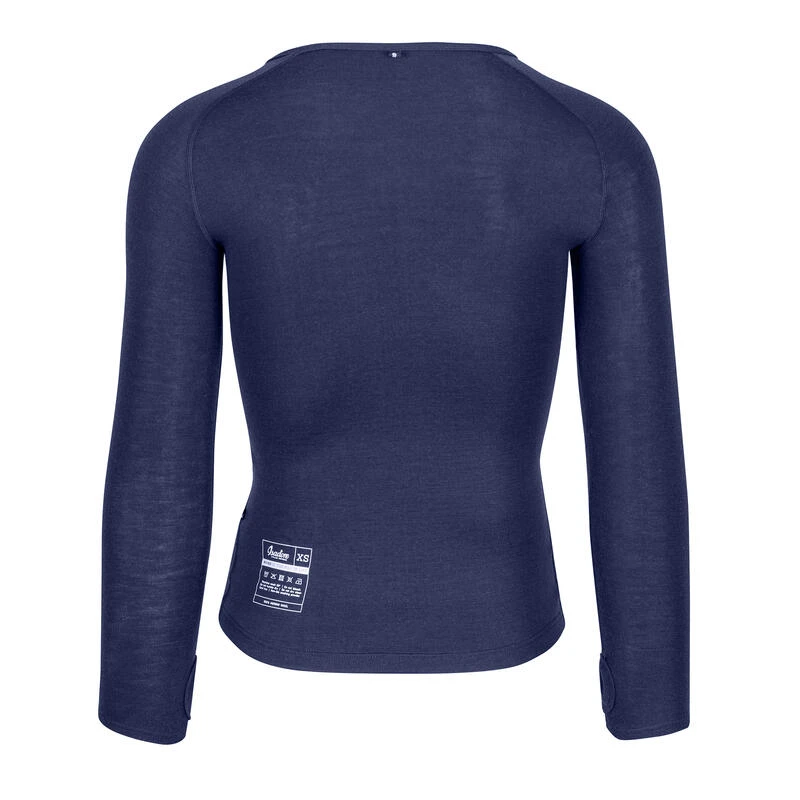 Isadore Première Couche Manche Longue Mérinos Maritime Blue – Image 2