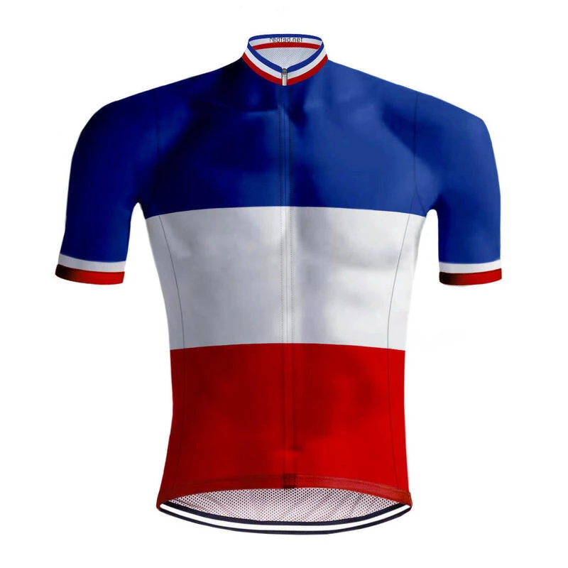 Tenue De Cyclisme Rétro Champion Française Tricolore - RedTed – Image 2